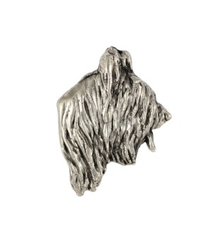 Owczarek francuski Briard pin posrebrzony Art-Dog